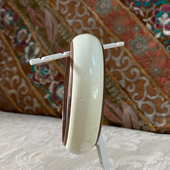 Wide Metal Bangle Brass Bangle - Picture 6 of 9